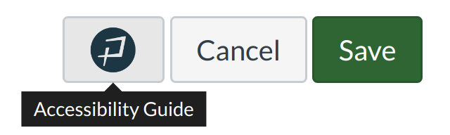 Accessibility Guide button next to save button